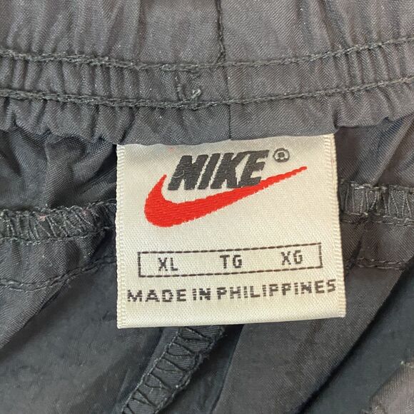 Vintage 90s Nike Black Windbreaker Track Pants Men's XL Drawstring Gorpcore - Picture 7 of 11